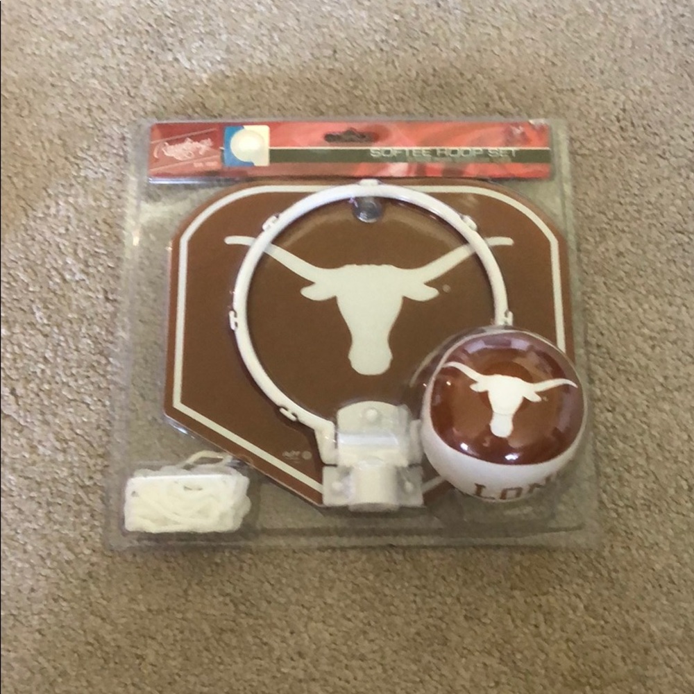 NWT Texas Longhorns Mini Basketball Hoop